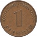 ФРГ 1 пфенниг 1970 год (J)