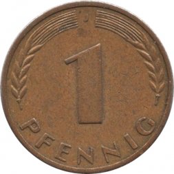 ФРГ 1 пфенниг 1970 год (J)
