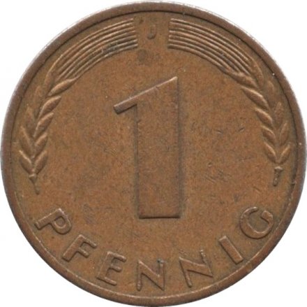 ФРГ 1 пфенниг 1970 год (J)