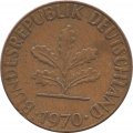 ФРГ 1 пфенниг 1970 год (J)