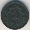 Швейцария 2 раппена 1925 год