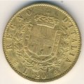 Италия 20 лир 1868 год