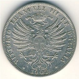 Италия 25 чентезимо 1902 год