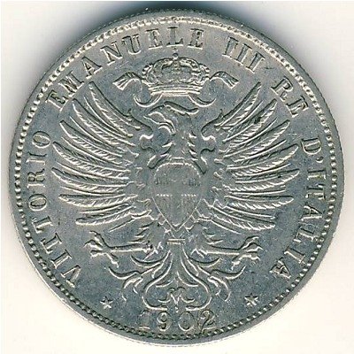 Италия 25 чентезимо 1902 год