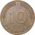 ФРГ 10 пфеннигов 1985 год - J