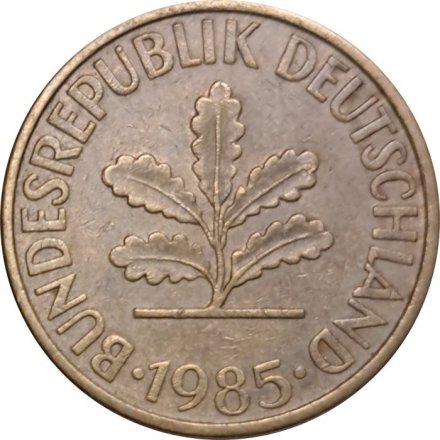 ФРГ 10 пфеннигов 1985 год - J