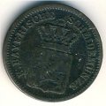 Бавария 1 крейцер 1861 год