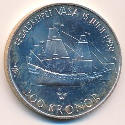 Швеция 200 крон 1990 год