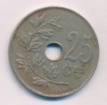 Бельгия 25 сантимов 1913 год KONINGRIJK BELGIË