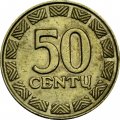 Литва 50 центов 1998 год