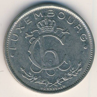 Люксембург 1 франк 1928 год