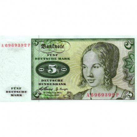 ФРГ 5 марок 1960 год - Портрет венецианской девушки UNC
