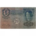 Австро-Венгрия 20 крон 1913 год (надпечатка) - VF