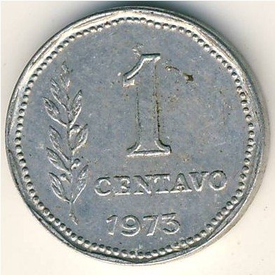 Аргентина 1 сентаво 1973 год