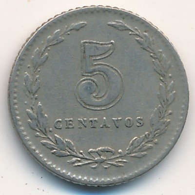 Аргентина 5 сентаво 1936 год
