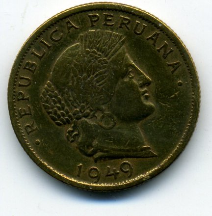 Перу 20 сентаво 1949 год