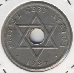 Британская Западная Африка 1 пенни 1936 год