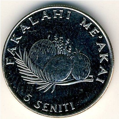 Тонга 5 сенити 2005 год - Курица с цыплятами