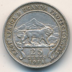 Восточная Африка 25 центов 1914 год