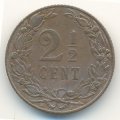 Нидерланды 2 1/2 цента 1904 год - Королева Вильгельмина