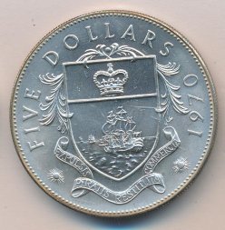 Багамские острова 5 долларов 1970 год