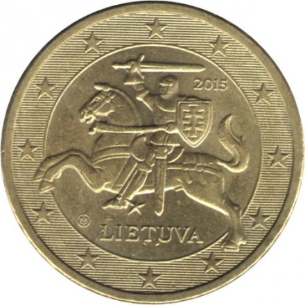 Литва 50 евроцентов 2015 год