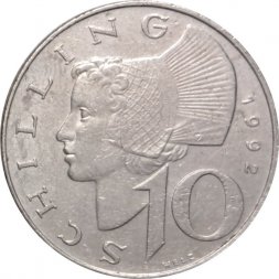 Австрия 10 шиллингов 1992 год