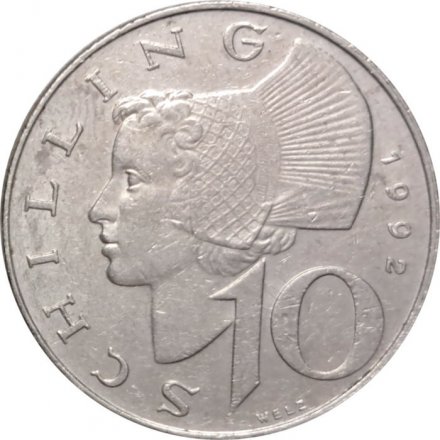 Австрия 10 шиллингов 1992 год