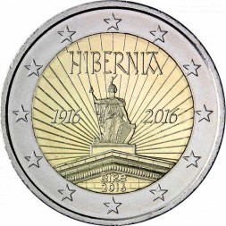 Ирландия 2 евро 2016 год - 100 лет Пасхальному восстанию