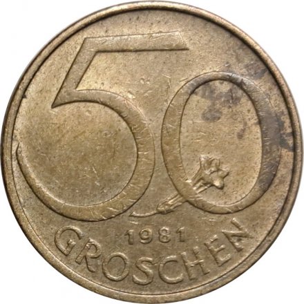 Австрия 50 грошей 1981 год