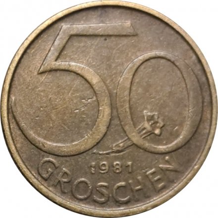 Австрия 50 грошей 1981 год