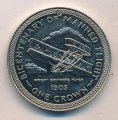 Остров Мэн 1 крона 1983 год - 200-летие первого управляемого полета