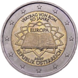 Австрия 2 евро 2007 год - Римский договор