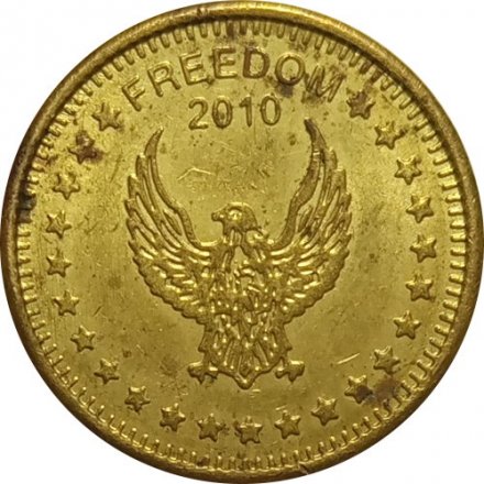 Жетон игровой США No cash value. Freedom. 2010 - Орел
