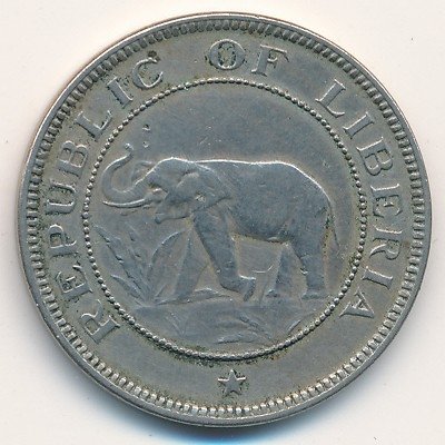 Либерия 1 цент 1941 год