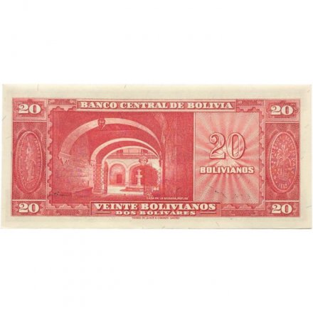 Боливия 20 боливиано 1945 год - UNC