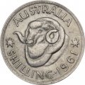 Австралия 1 шиллинг 1961 год - Голова барана