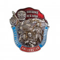 Знак Спецназ КГБ СССР &quot;Участнику спецопераций в Афганистане&quot; Альфа (мельхиор, винт)