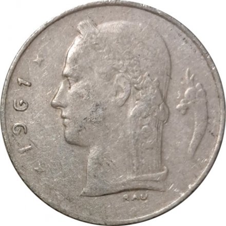 Бельгия 1 франк 1961 год - BELGIQUE