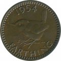 Великобритания 1 фартинг 1954 год - Крапивник