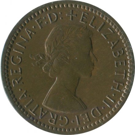 Великобритания 1 фартинг 1954 год - Крапивник