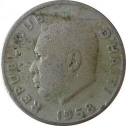 Гаити 10 сантимов 1958 - Франсуа Дювалье
