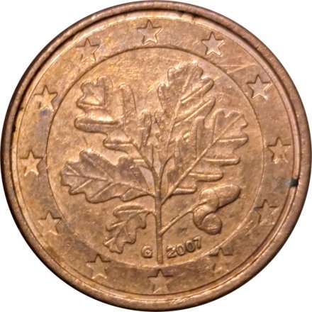 Германия 1 евроцент 2007 год (G)