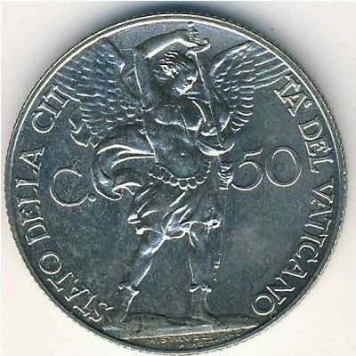 Ватикан 50 чентезимо 1929 год