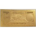 Сувенирная банкнота Италия 100000 лир (золотые) - UNC