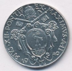 Ватикан 50 чентезимо 1940 год