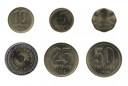 Набор из 6 монет Аргентина 1992 - 1994 год 