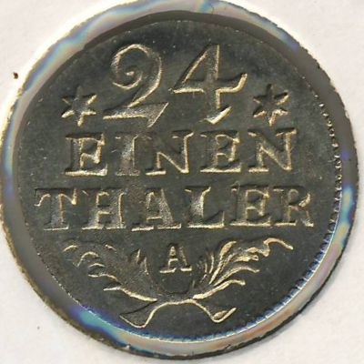 Пруссия 1/24 талера 1782 год