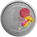 Канада 25 центов 2017 год - Моя любимая кошка