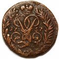 Полушка 1757 год Елизавета Петровна (1741 - 1762) - VF-